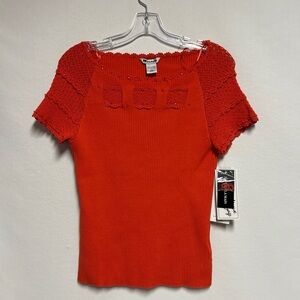 Chic Orange Knit Top